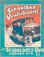 "The Schoolboy Ventriloquist!" SOL No. 91 by Frank Richards  Amalgamated Press 1929