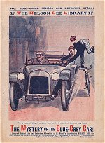 "The Mystery of the Blue-Grey Car" by Edwy Searles Brooks, Nelson Lee Library Old Series 208  Amalgamated Press 1919