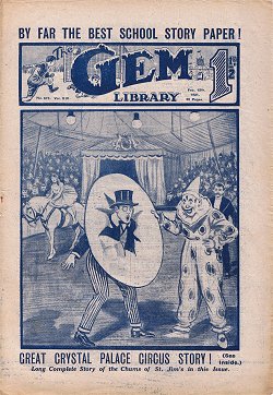 "Fun at the Crystal Palace" by Martin Clifford, Gem 679  Amalgamated Press 1921. Click to download.