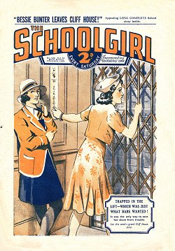 "Bessie Bunter Leaves Cliff House" by Hilda Richards, The Schoolgirl 522 © Amalgamated Press 1939. Click to download