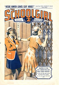 "Bessie Bunter Leaves Cliff House" by Hilda Richards, The Schoolgirl 522  Amalgamated Press 1939. Click to download