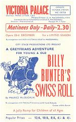 "Billy Bunter's Swiss Roll"  Theatre Flyer  1960.